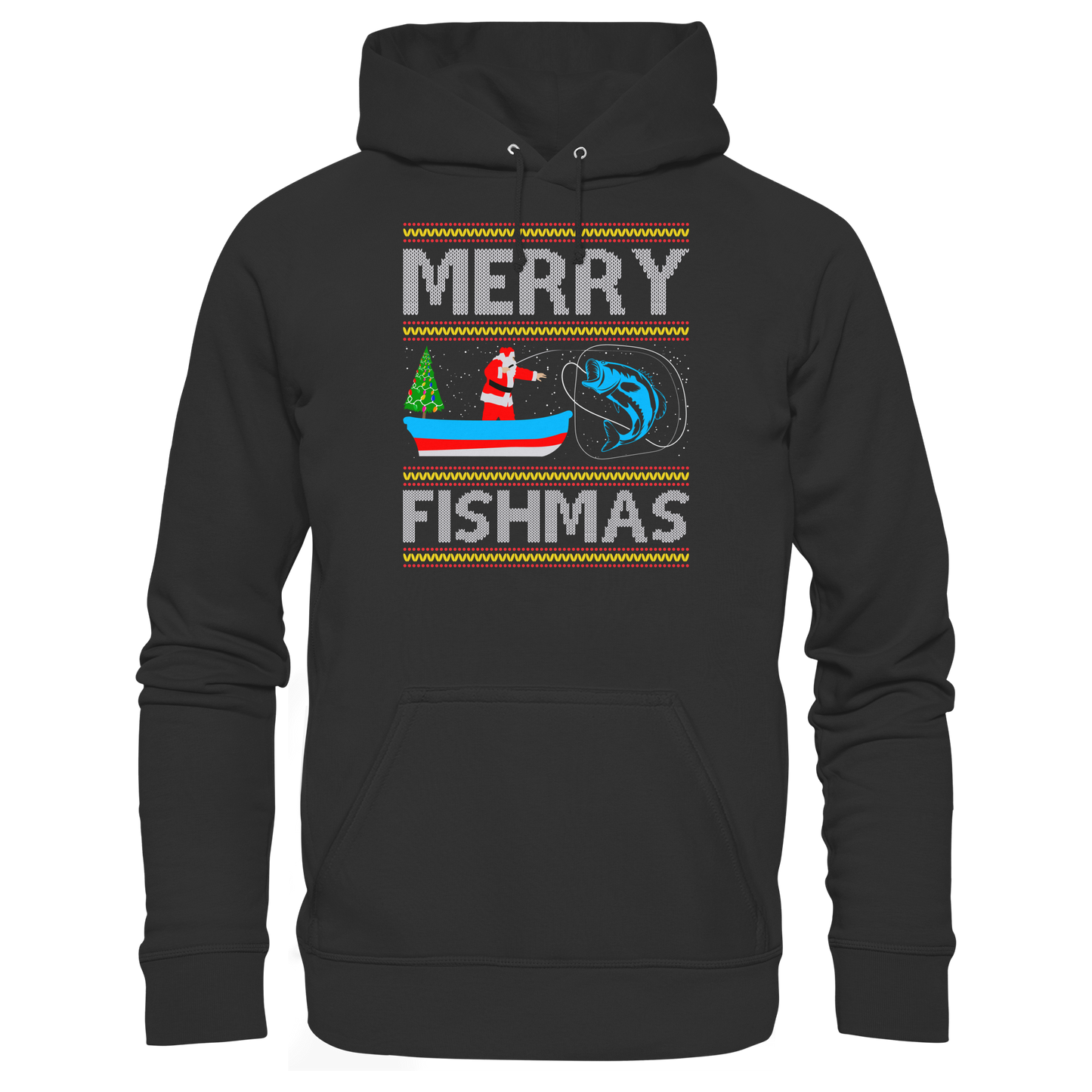 MERRY FISHMAS CHRISTMAS Ugly Xmas Fröhliche Weihnachten Angeln KaPu Hoodie