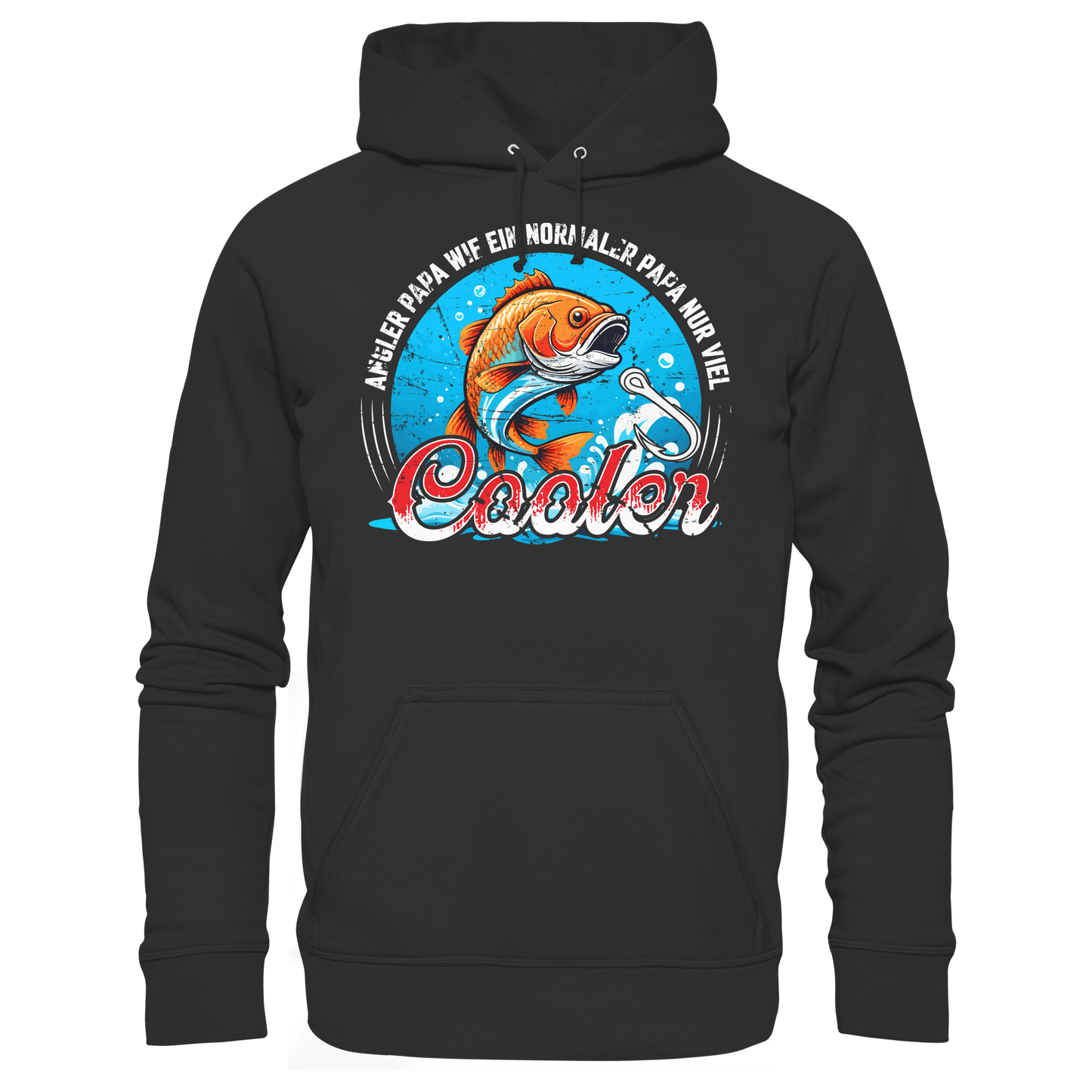 Angler Papa wie ein normaler Papa nur viel cooler - Angeln Fischer - KaPu Hoodie