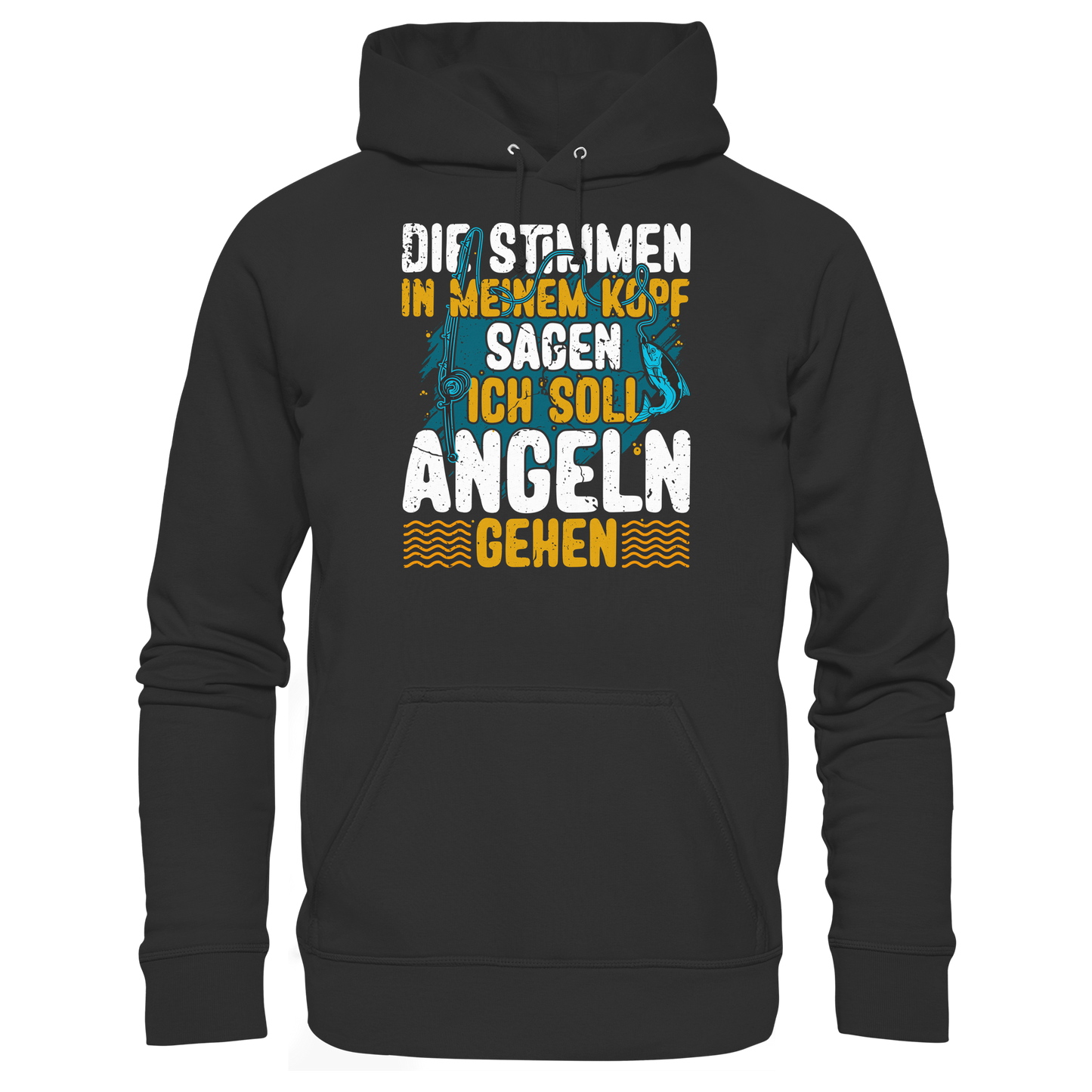 Die Stimmen in meinem Kopf sagen ich soll angeln gehen Angler Fischer KaPu Hoodie