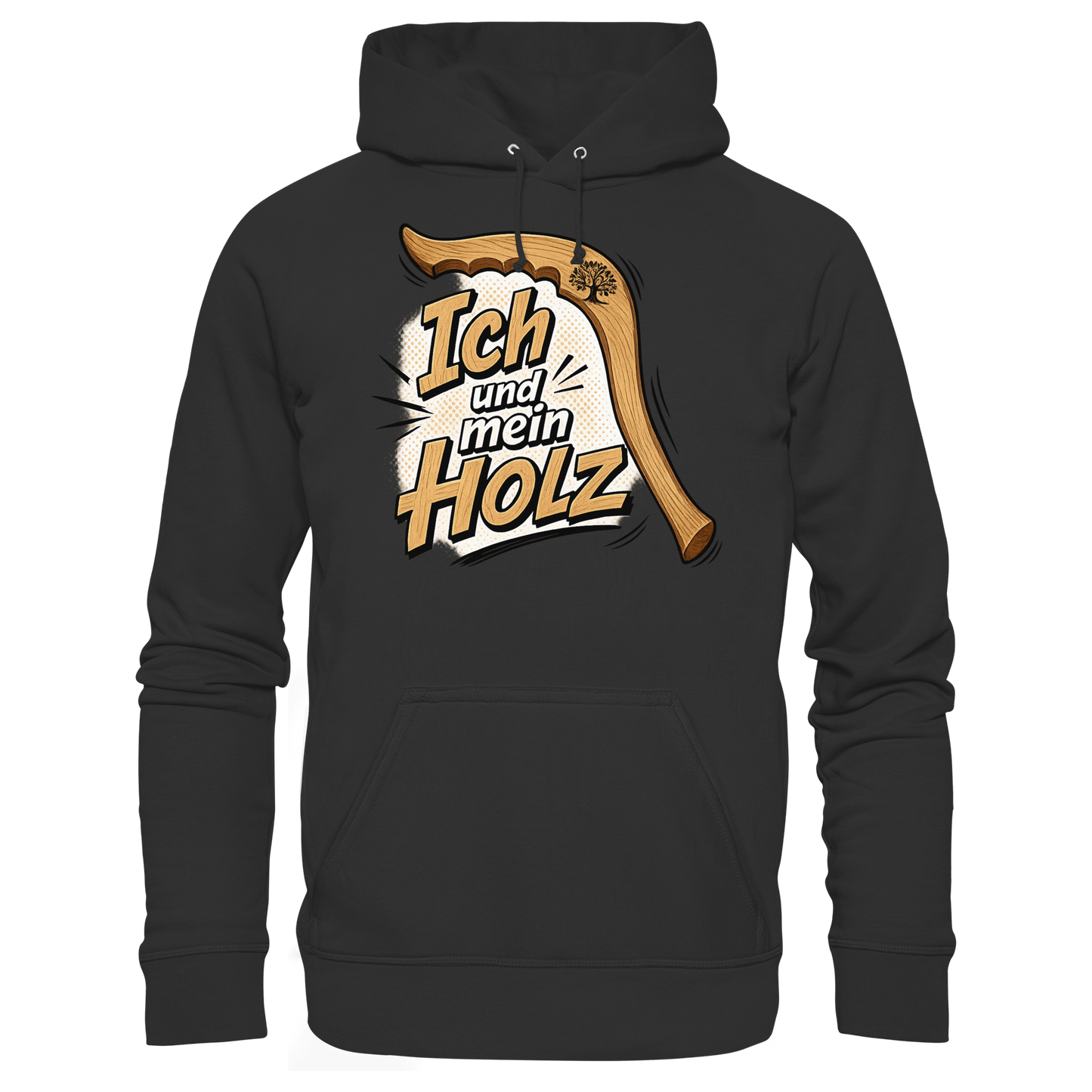 Wallerholz „Ich und mein Holz“ Wallerangler & Welsangler KaPu Hoodie