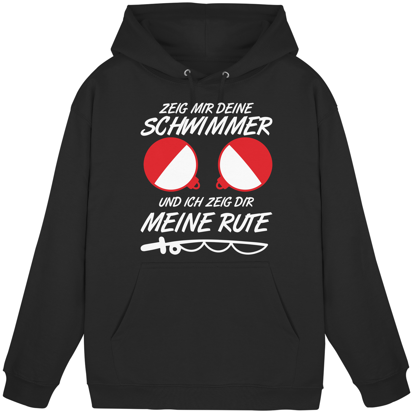 Zeig mir deine Schwimmer ich zeig dir meine Rute Angler Spruch Hoodie