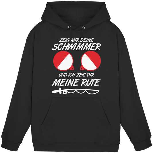 Zeig mir deine Schwimmer ich zeig dir meine Rute Angler Spruch Hoodie