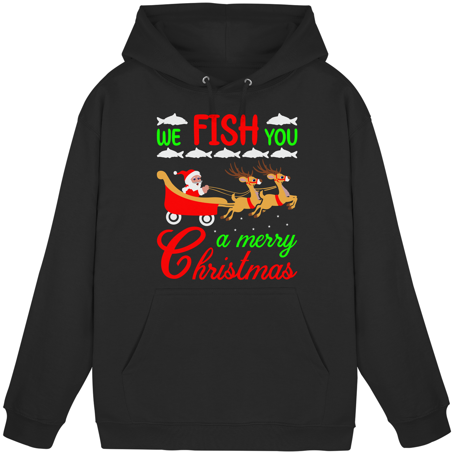 WE FISH YOU A MERRY CHRISTMAS Fröhliche Weihnachten Angler Angeln KaPu Hoodie