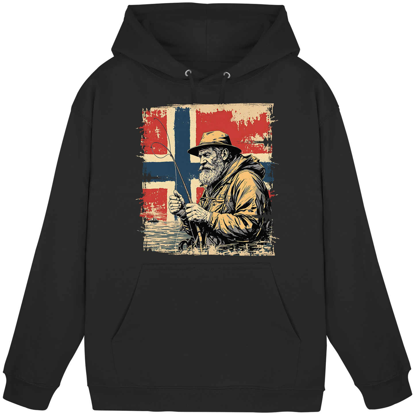 Norway Fishing Hoodie Angler KaPu Norwegen Kapuzenpulli Geschenk