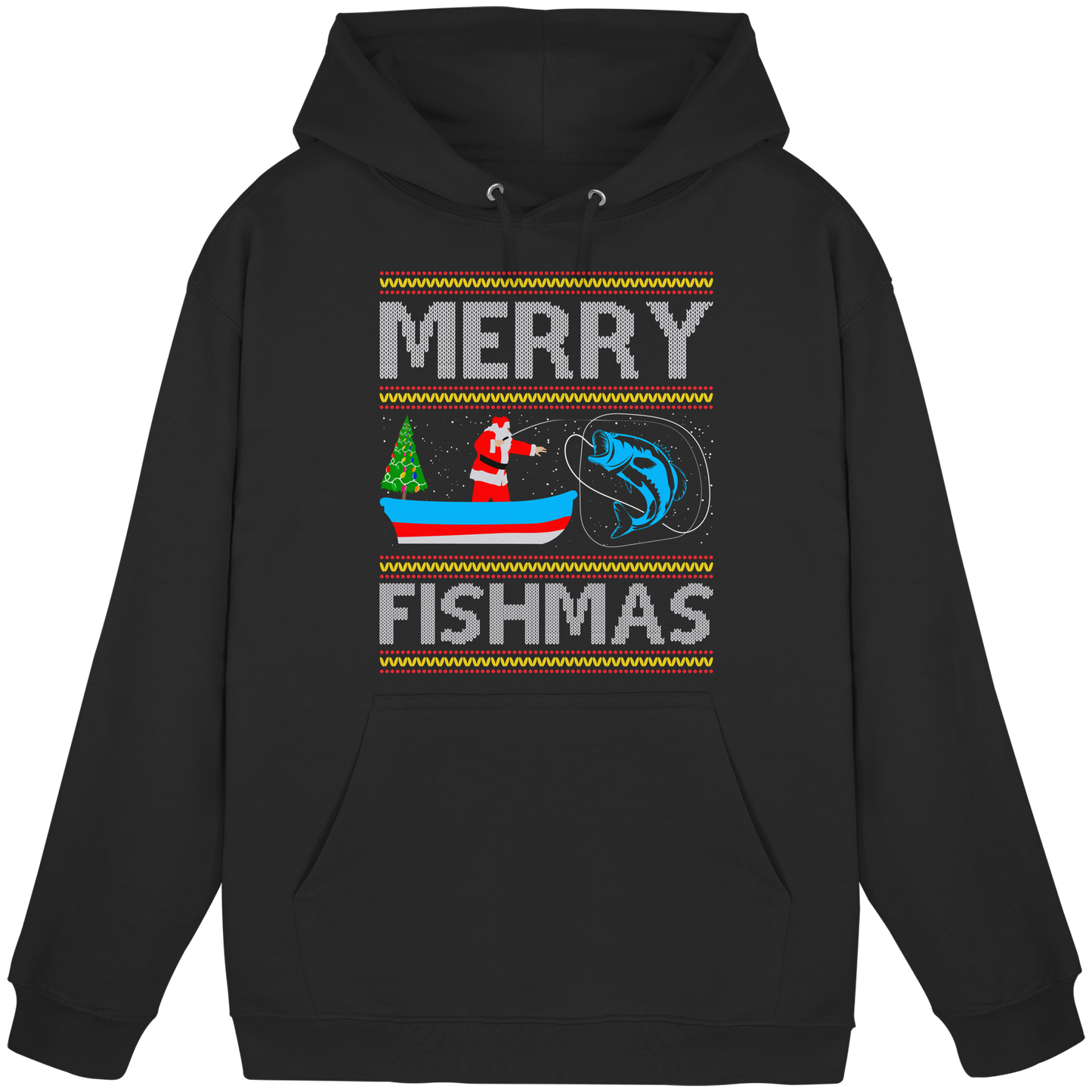MERRY FISHMAS CHRISTMAS Ugly Xmas Fröhliche Weihnachten Angeln KaPu Hoodie