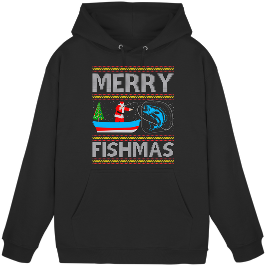 MERRY FISHMAS CHRISTMAS Ugly Xmas Fröhliche Weihnachten Angeln KaPu Hoodie