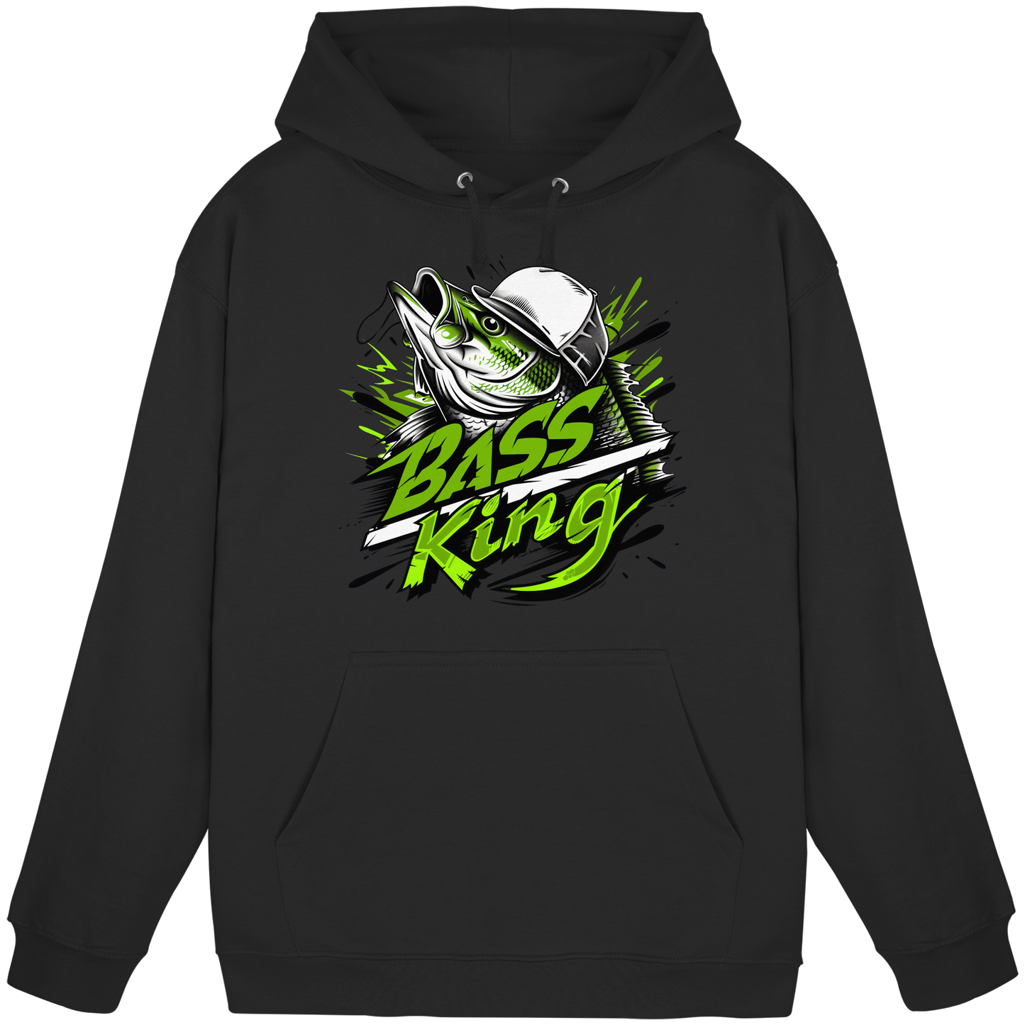 Bass King Hoodie – Barsch Schwarzbarsch Angler Fishing Raubfisch Angeln