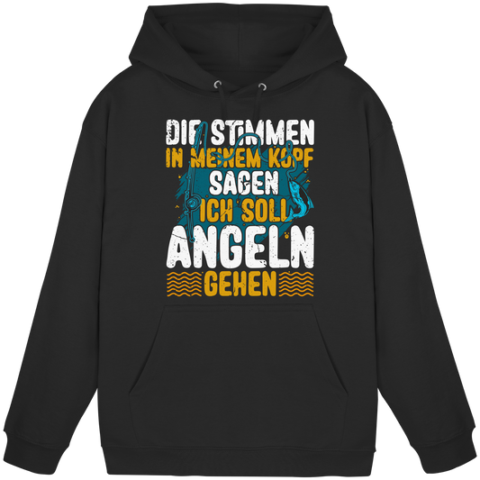Die Stimmen in meinem Kopf sagen ich soll angeln gehen Angler Fischer KaPu Hoodie
