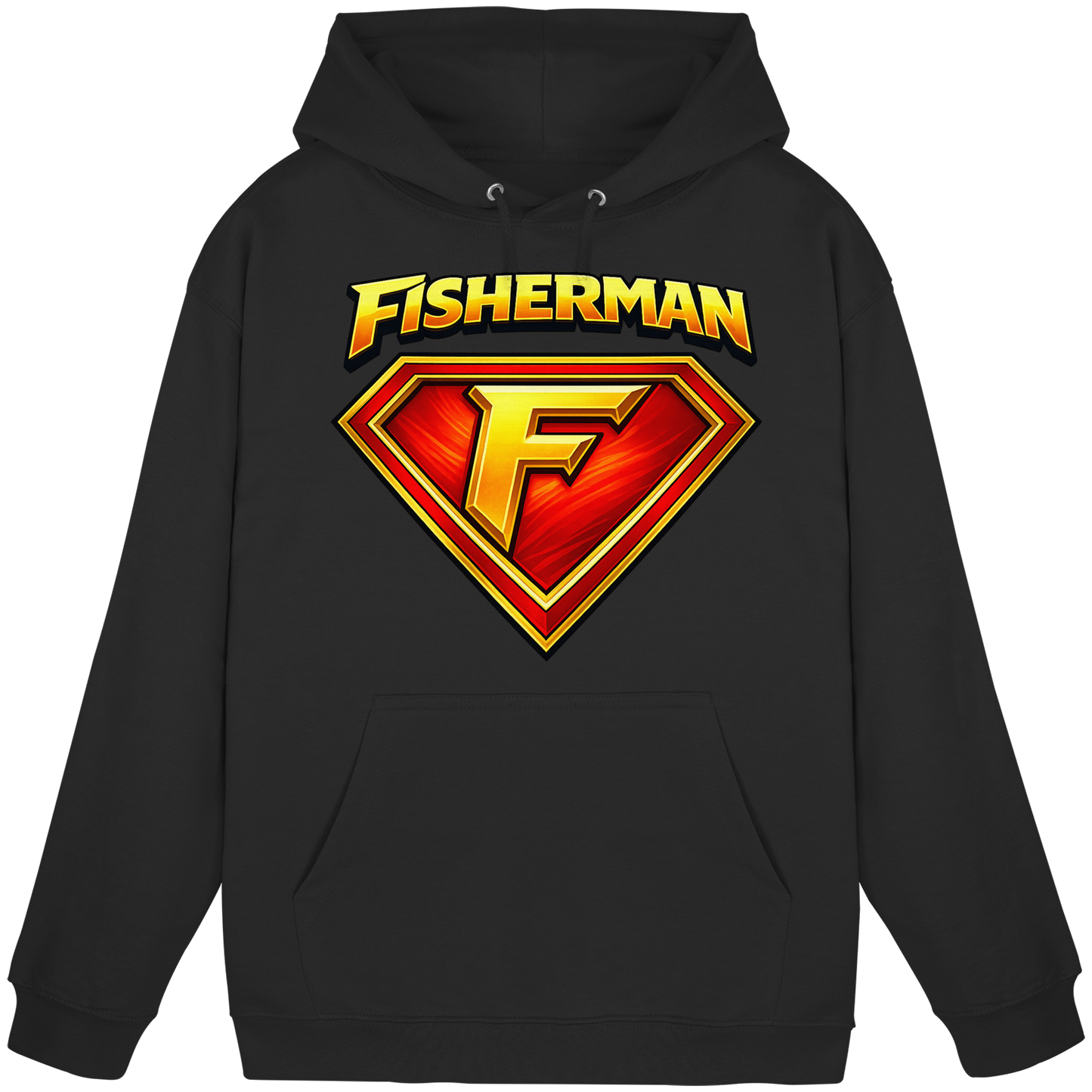 Fisherman Angler Hoodie Lustige Superheld Parodie Fishing Kapuzenpulli