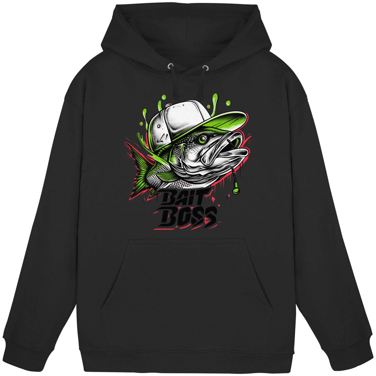 Bait Boss Hoodie – Angler KaPu Fishing Bass Barsch Köder Angeln