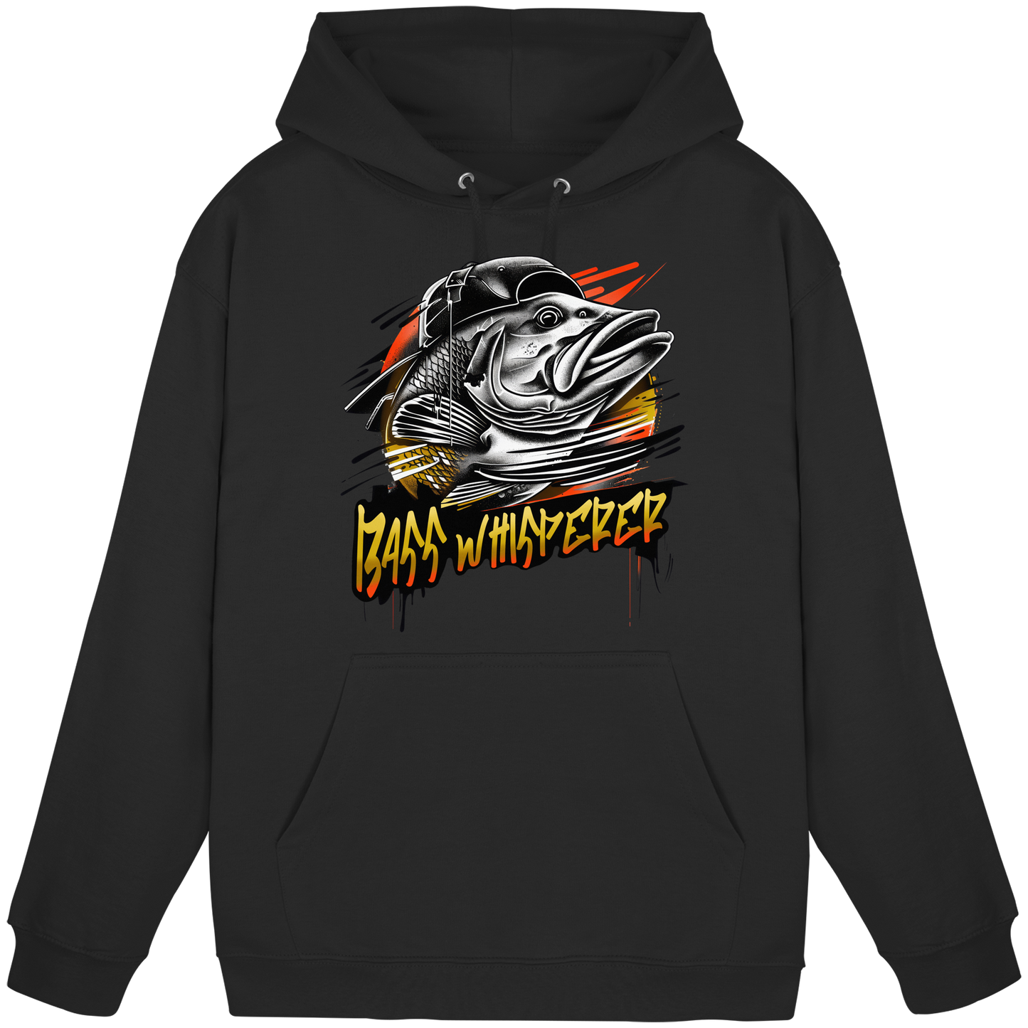 Bass Whisperer Hoodie Barsch KaPu Angler Fishing Raubfisch Angeln