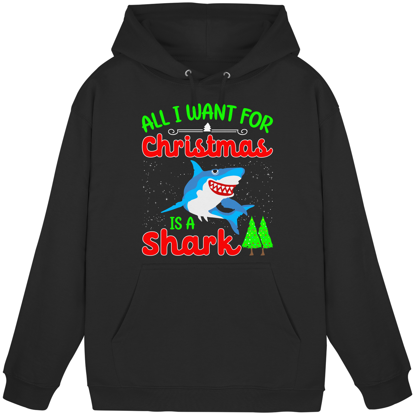 ALL I WANT FOR CHRISTMAS IS A SHARK Angler Angeln Fun Ugly Xmas KaPu Hoodie