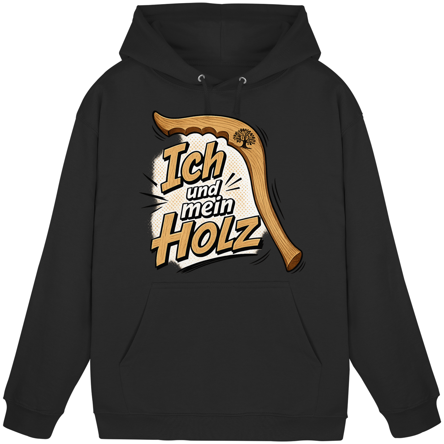 Wallerholz „Ich und mein Holz“ Wallerangler & Welsangler KaPu Hoodie