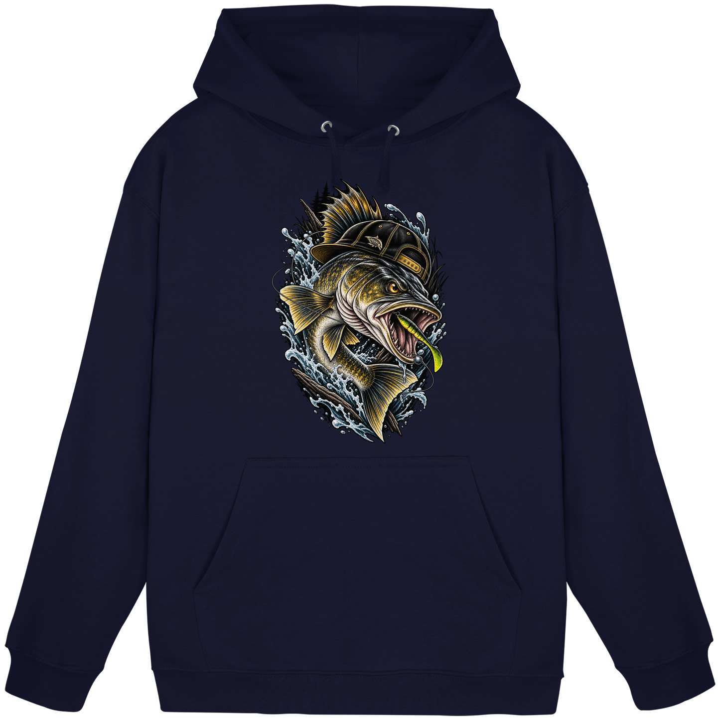 Cooler Zander mit Cap KaPu Angelhoodie für Zanderangler Angler Angeln Hoodie