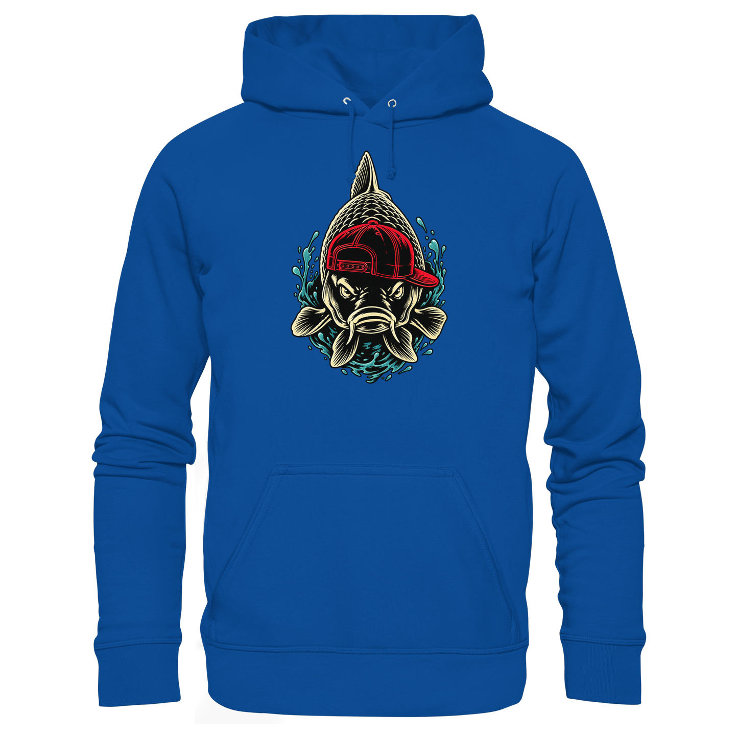 Cooler Karpfen mit Cap Hoodie Lustiger Carp Fishing KaPu für Karpfenangler
