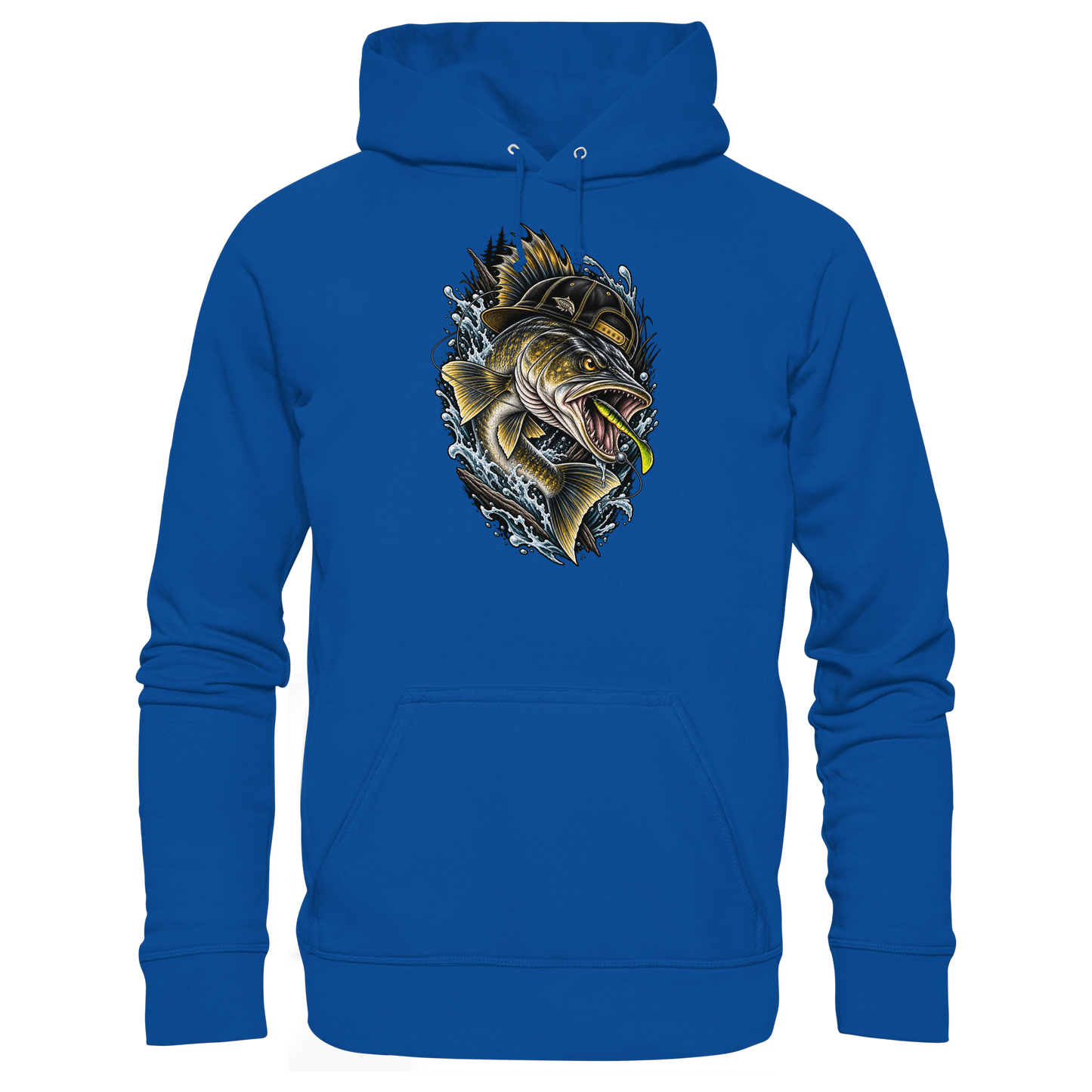 Cooler Zander mit Cap KaPu Angelhoodie für Zanderangler Angler Angeln Hoodie