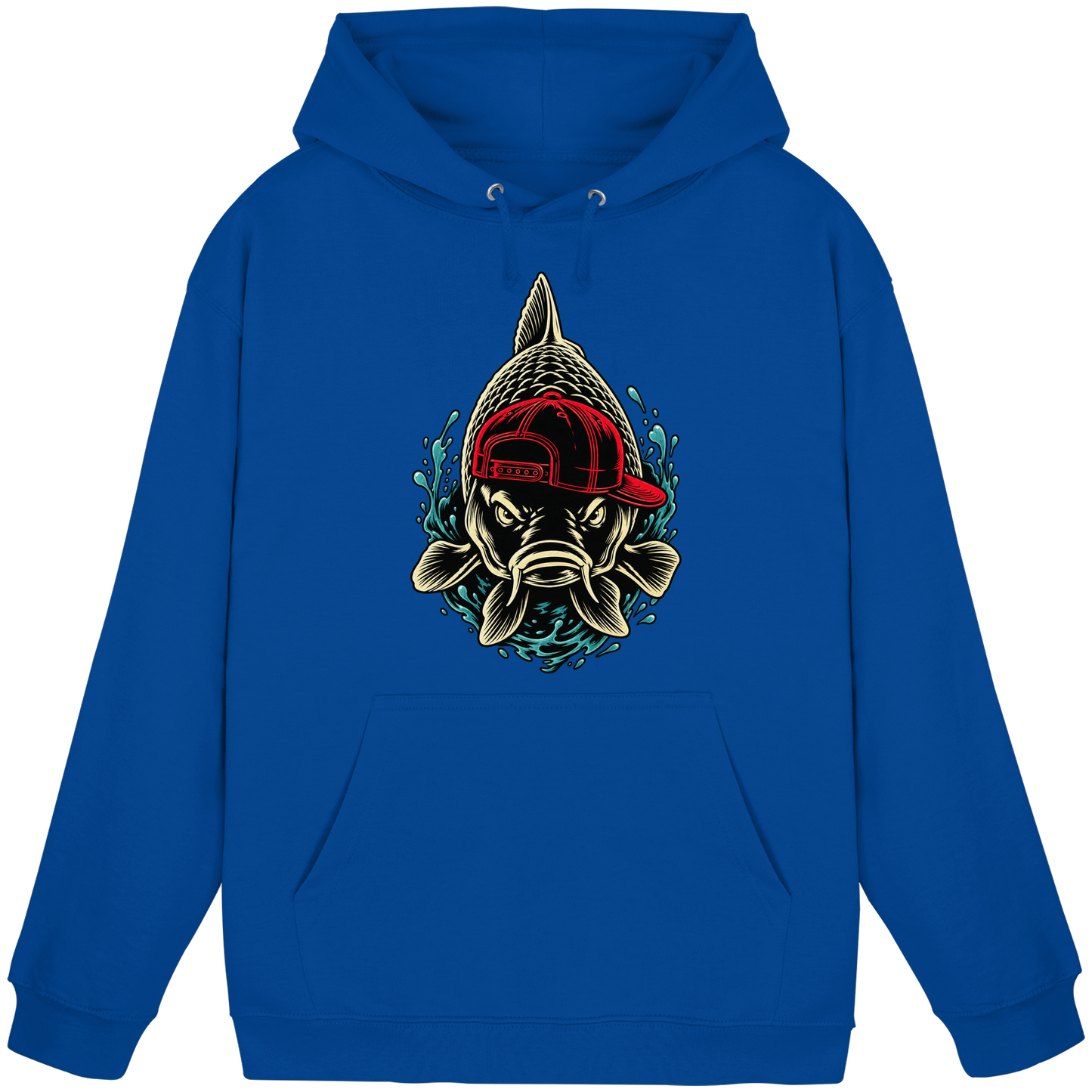 Cooler Karpfen mit Cap Hoodie Lustiger Carp Fishing KaPu für Karpfenangler