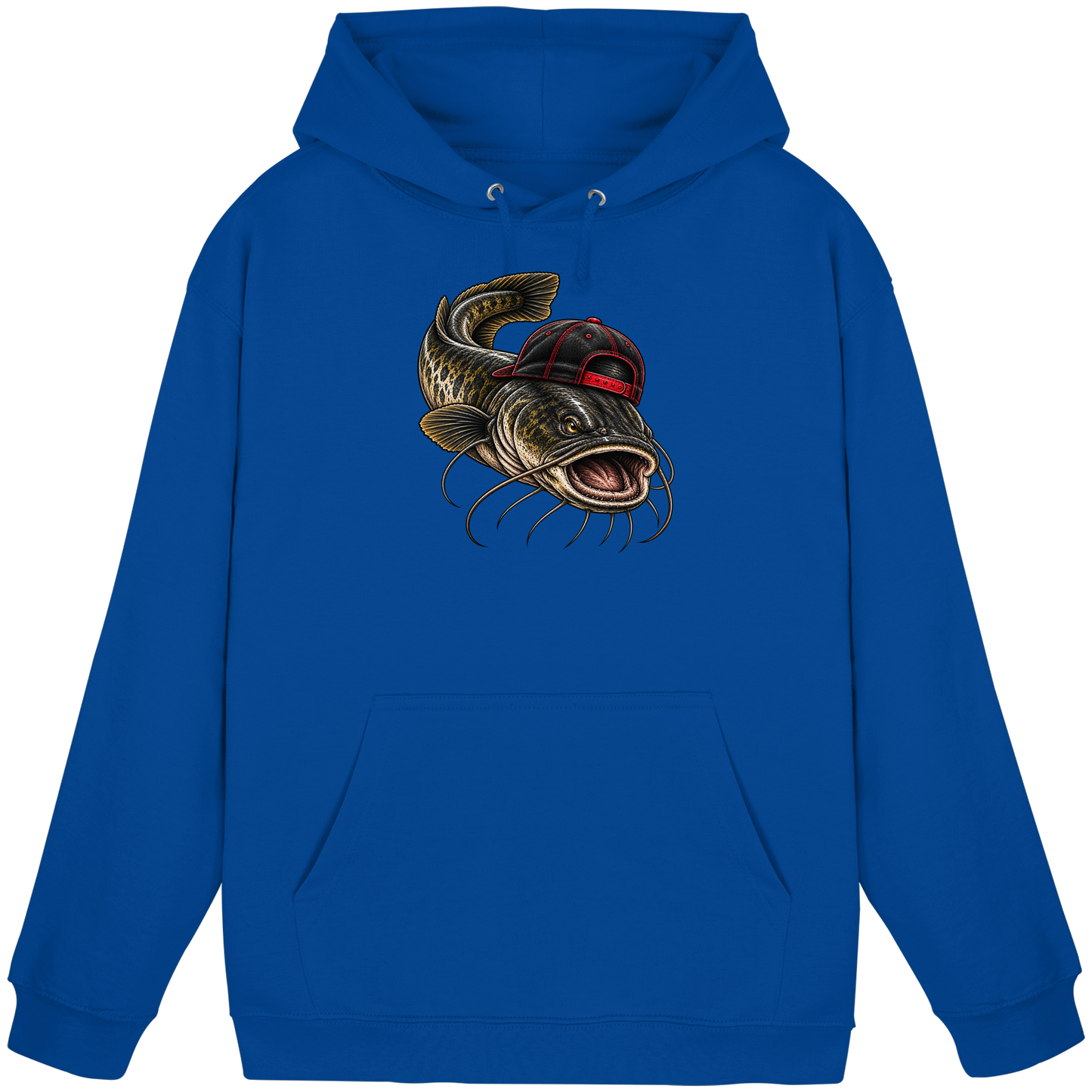 Cooler Waller mit Cap Hoodie Wels Angler KaPu für Wallerangler Catfish