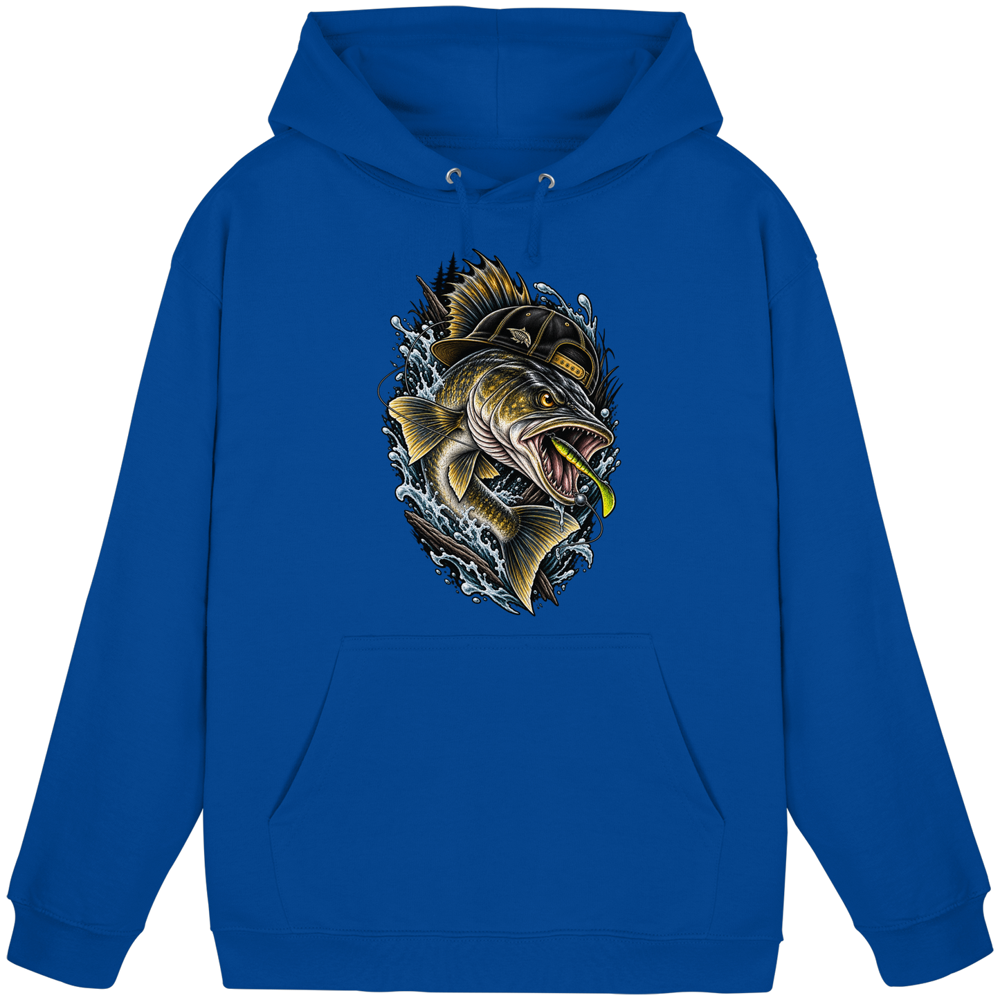 Cooler Zander mit Cap KaPu Angelhoodie für Zanderangler Angler Angeln Hoodie