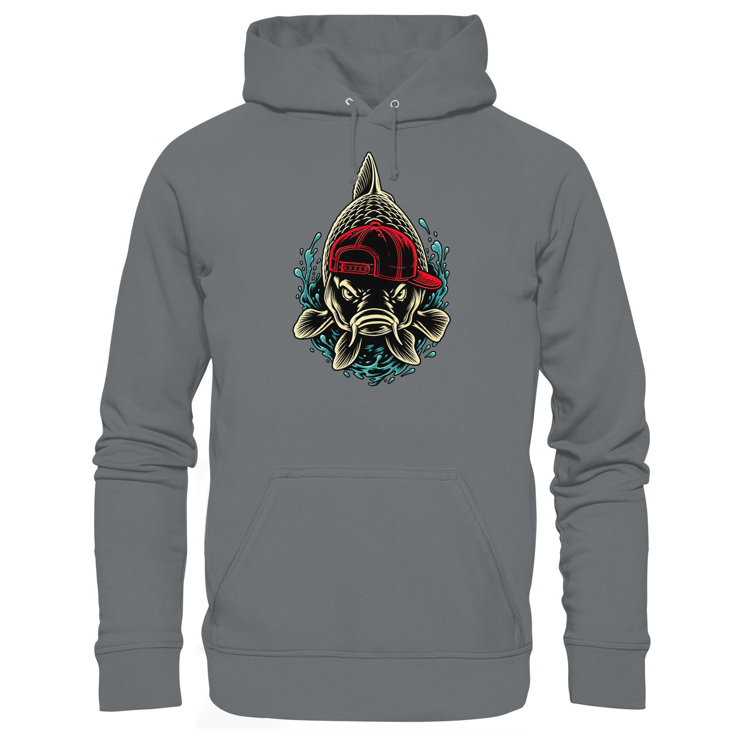 Cooler Karpfen mit Cap Hoodie Lustiger Carp Fishing KaPu für Karpfenangler