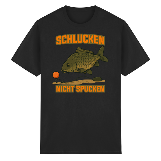 Schlucken nicht Spucken Carp Fishing Hunter Karpfen Angeln Boilies T-Shirt