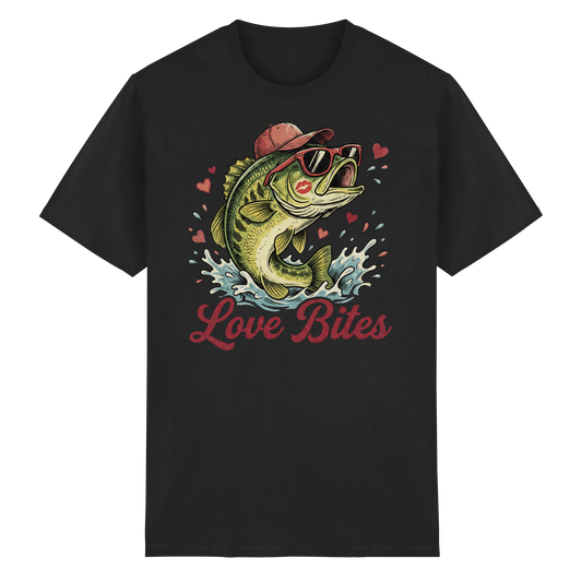 Love Bites Shirt – Angler T-Shirt Fishing Humor Geschenk für Angelfans