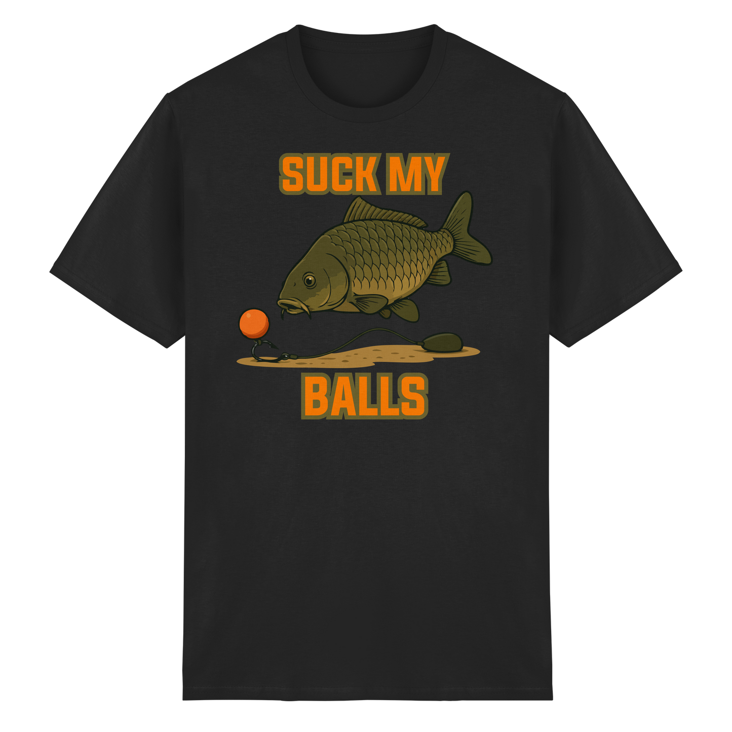 SUCK MY BALLS - Carp Fishing Hunter Karpfen Angeln Angler Boilies T-Shirt
