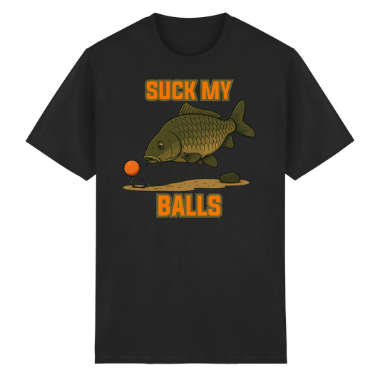 SUCK MY BALLS - Carp Fishing Hunter Karpfen Angeln Angler Boilies T-Shirt