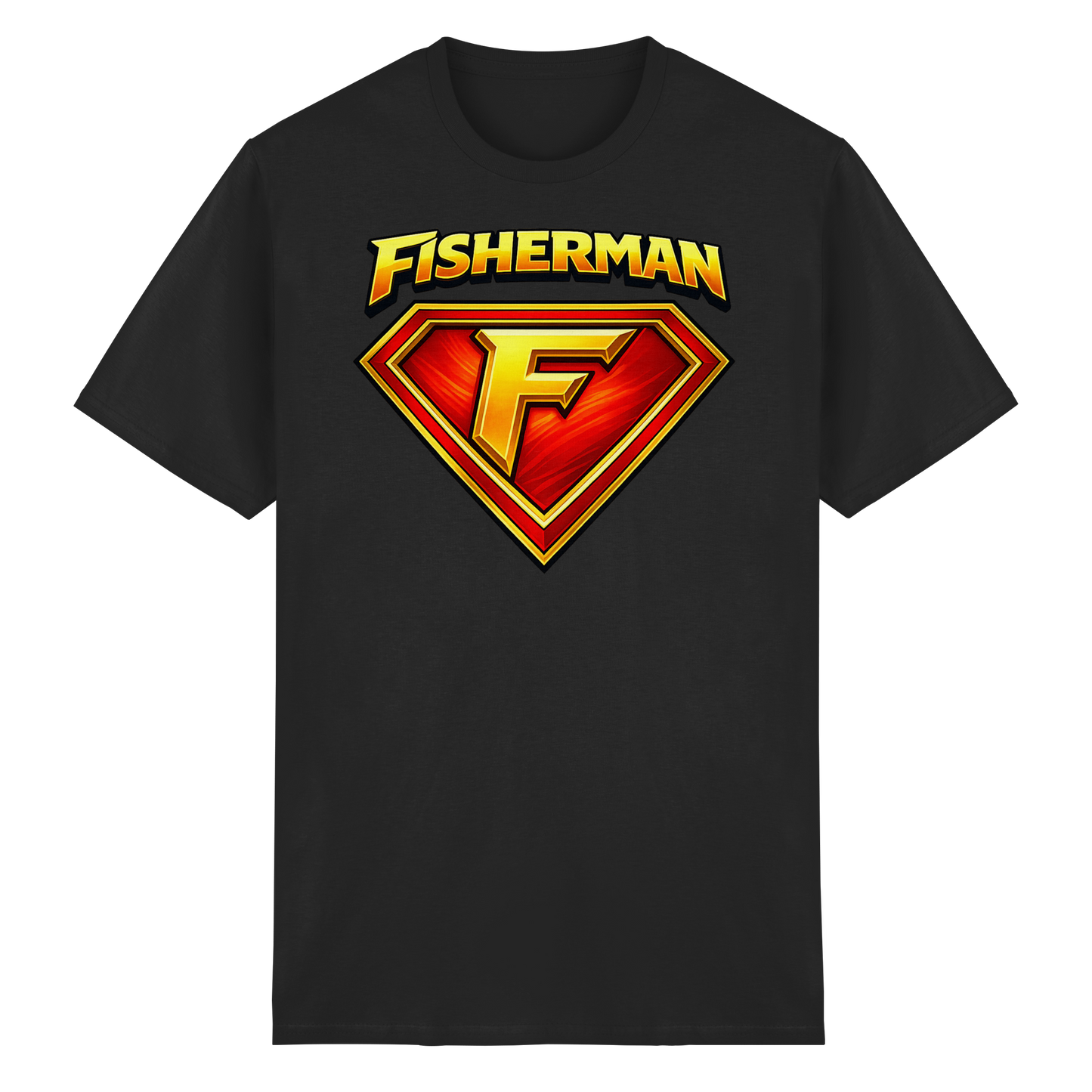 Fisherman Angler T-Shirt – Lustige Superheld Parodie Fishing Angeln