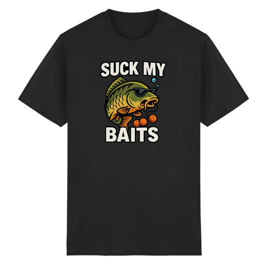 Suck my Baits - Karpfen Carp Balls Karpfenangler Angler Boilies Angeln T-Shirt