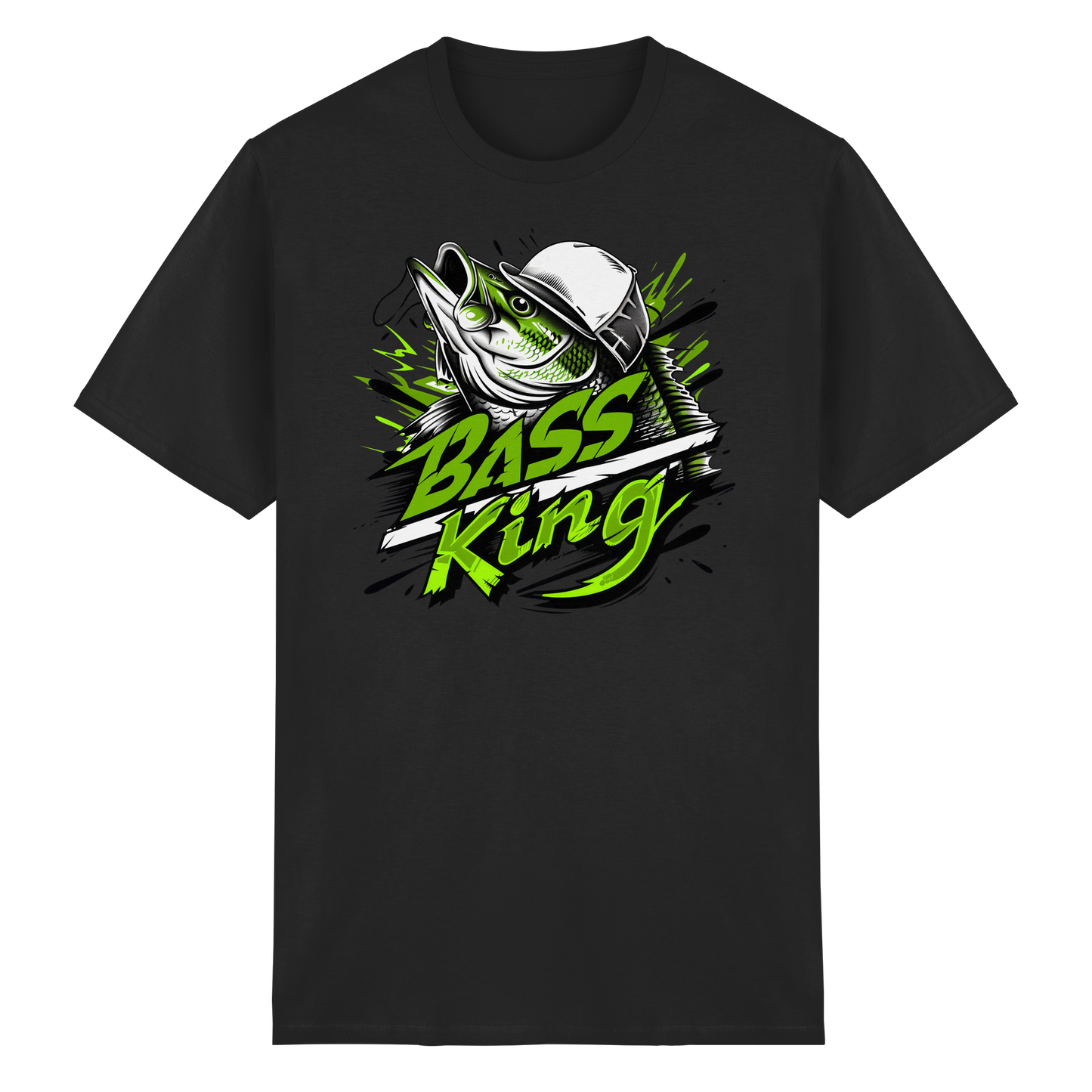 Bass King Shirt Barsch Schwarzbarsch Angler T-Shirt Fishing Raubfisch Angeln