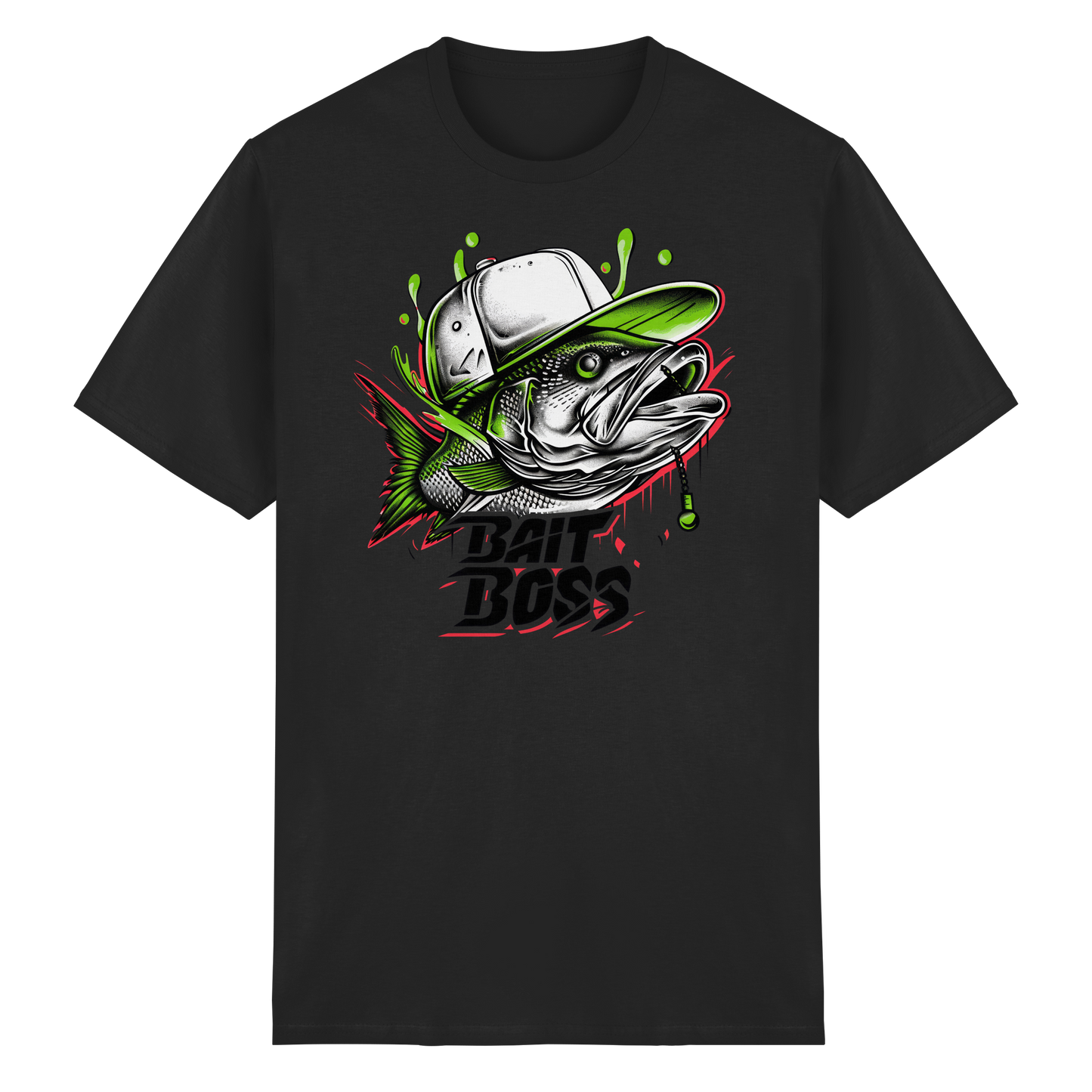 Bait Boss Shirt – Angler T-Shirt Fishing Bass Barsch Köder Angeln
