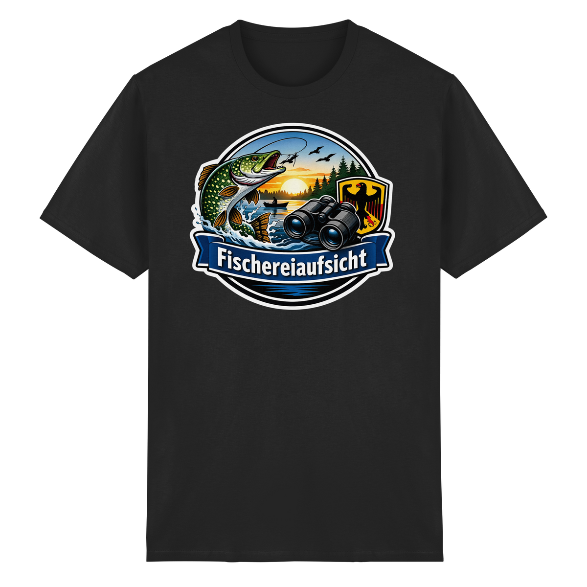 Fischereiaufsicht T-Shirt – Angler Humor Shirt Kontrolle Angeln Angelshirt