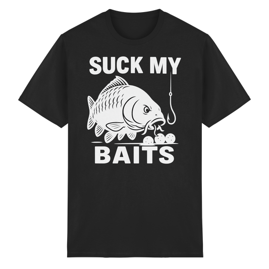 Suck my Baits - Karpfen Carp Balls Karpfenangler Angler Boilies Angeln T-Shirt