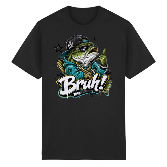 Bruh Bass Boss Life Fishing Shirt Hip Hop Barsch Angler Streetwear T-Shirt