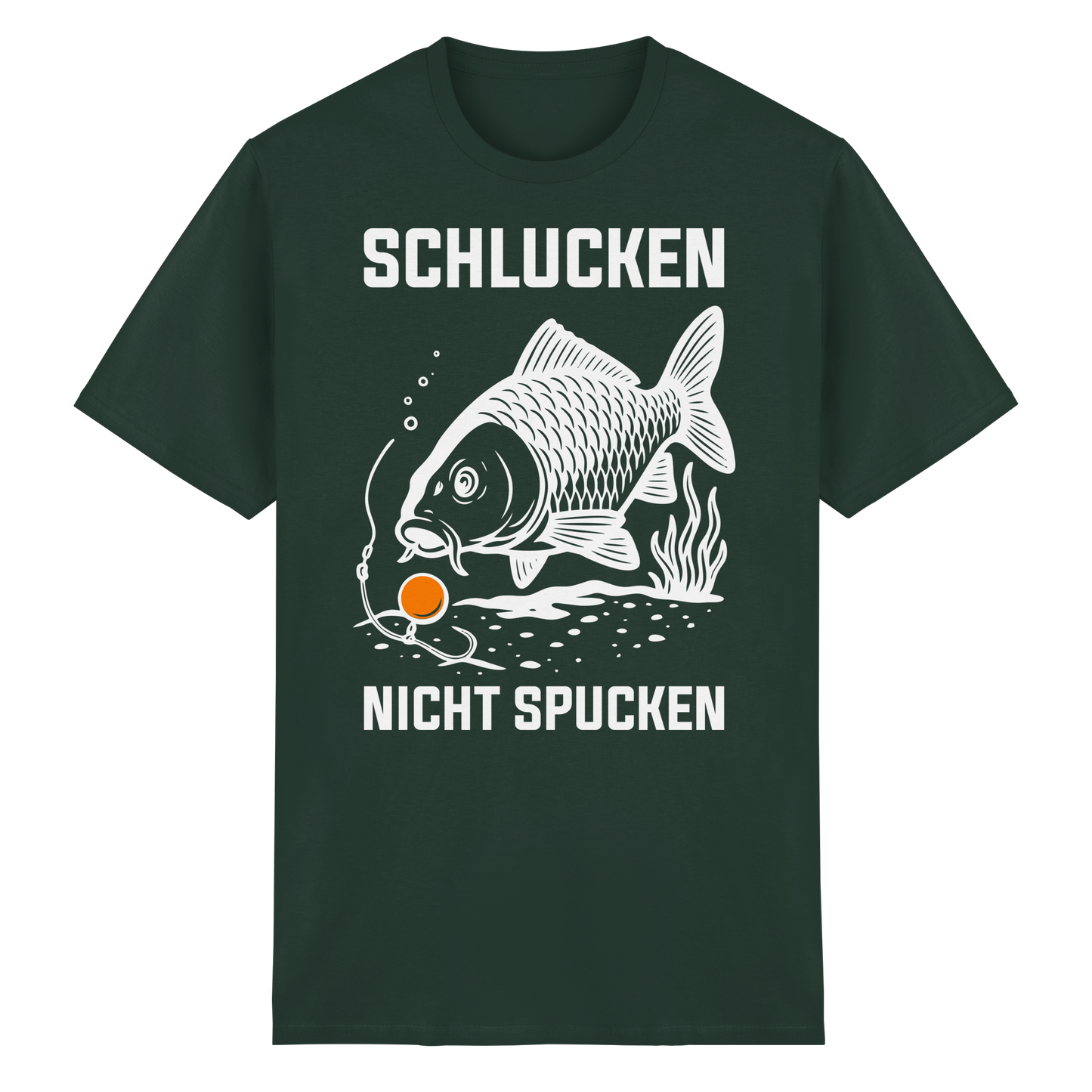 Schlucken nicht Spucken Carp Fishing Hunter Karpfen Angeln Boilies T-Shirt