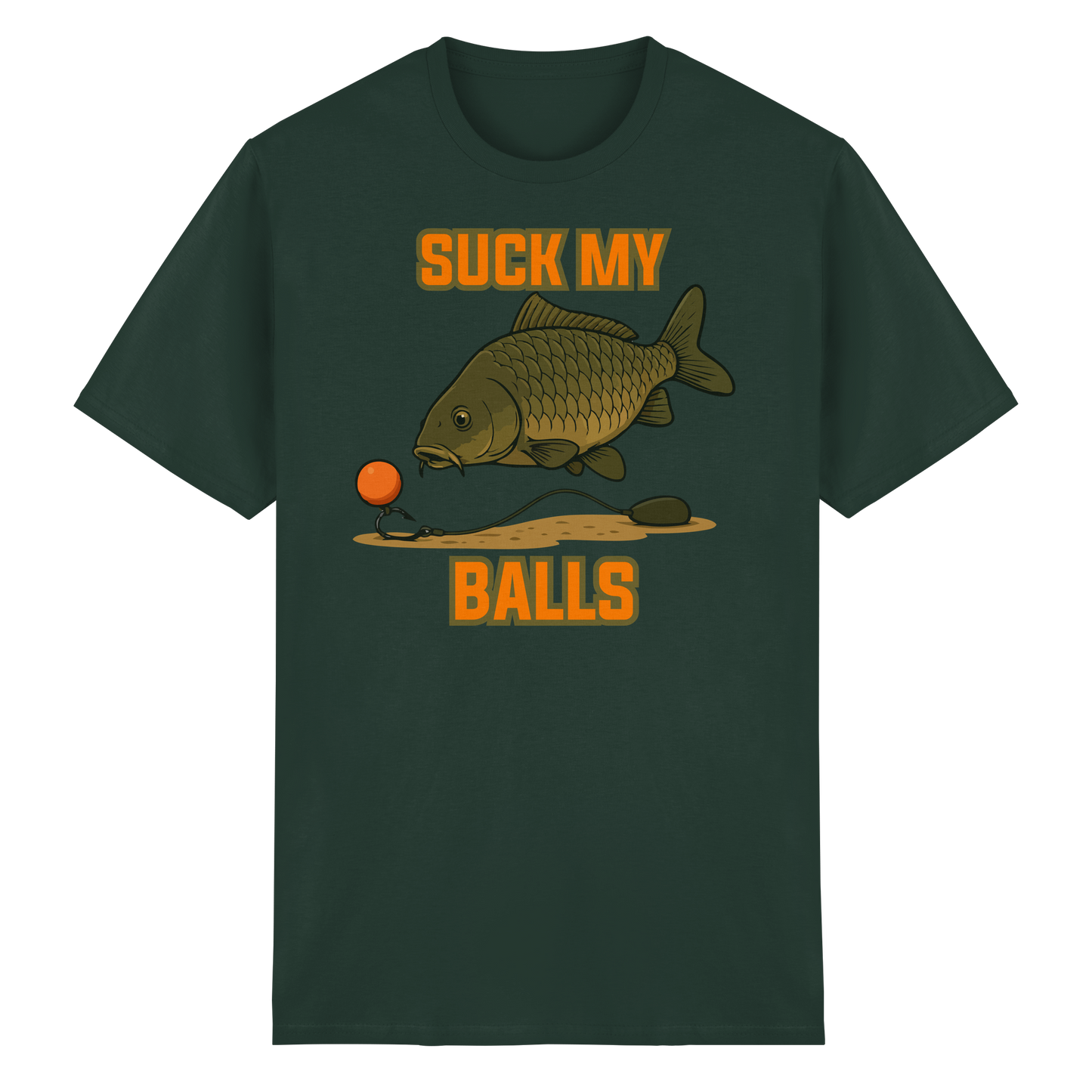 SUCK MY BALLS - Carp Fishing Hunter Karpfen Angeln Angler Boilies T-Shirt