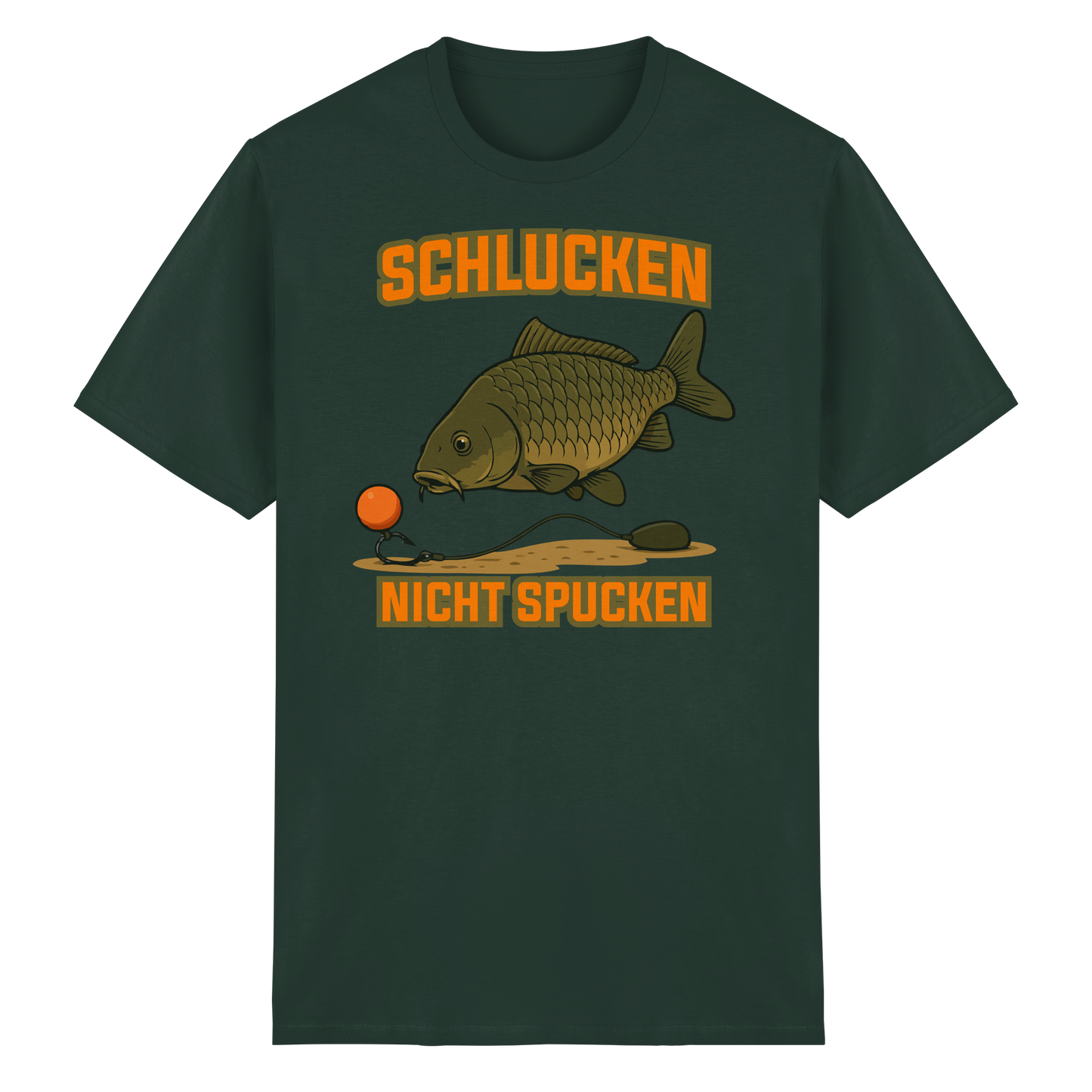Schlucken nicht Spucken Carp Fishing Hunter Karpfen Angeln Boilies T-Shirt