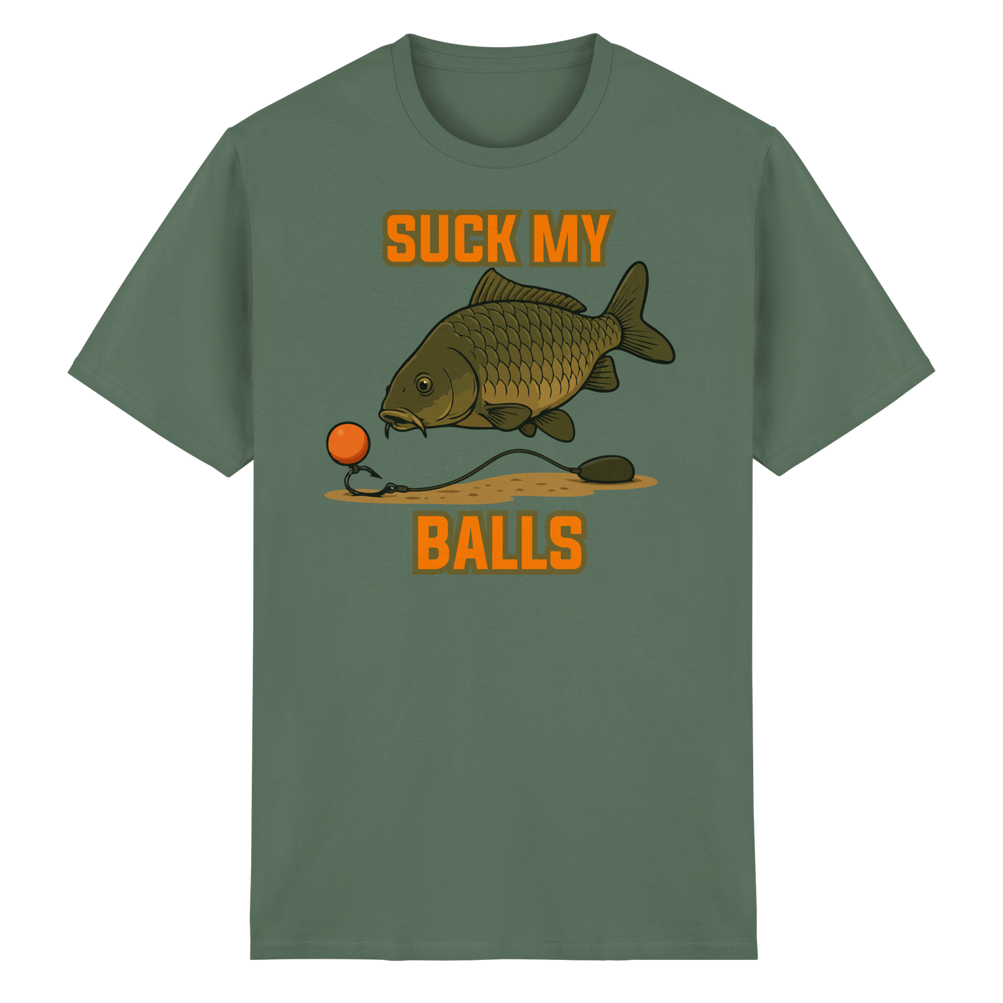 SUCK MY BALLS - Carp Fishing Hunter Karpfen Angeln Angler Boilies T-Shirt
