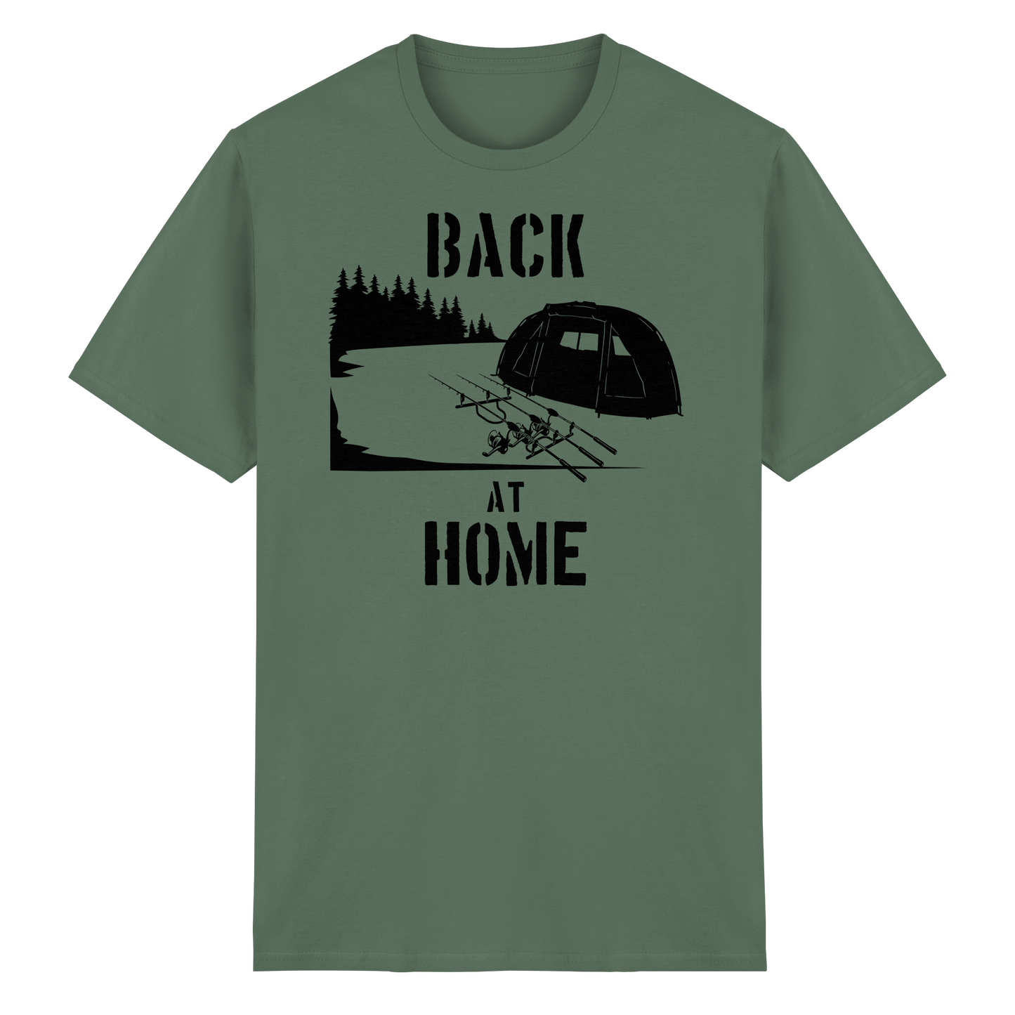 Back at Home Angler Karpfenangeln Karpfen Hotspot Angelplatz Angeln Carp T-Shirt