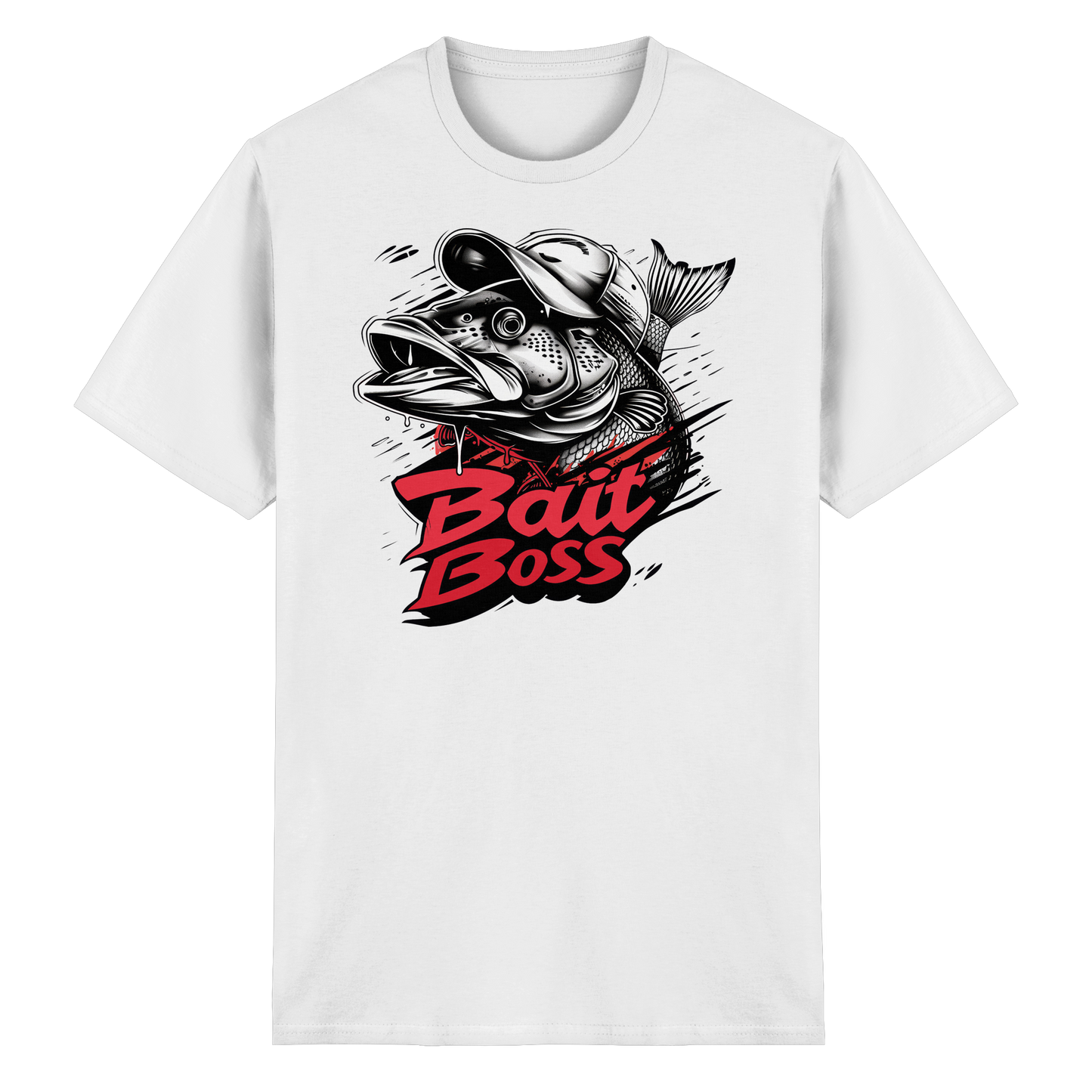 Bait Boss Shirt Angler T-Shirt Fishing Bass Barsch Köder Angeln Schwarzbarsch