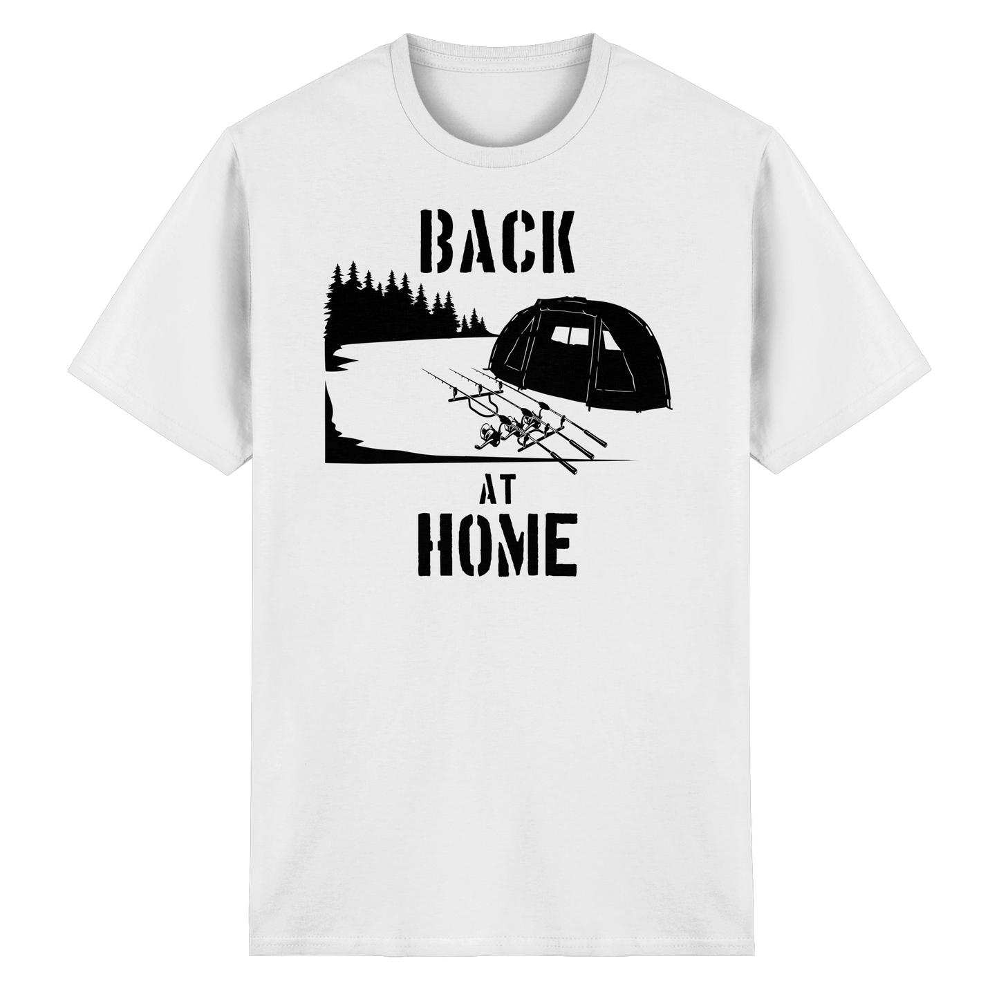 Back at Home Angler Karpfenangeln Karpfen Hotspot Angelplatz Angeln Carp T-Shirt
