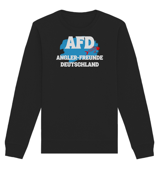 AFD Angler-Freunde Deutschland -  für Angler Fischerei Hobby Männer Angelsport Karpfen Raubfisch Wels Waller Zielfisch Angeln - Organic Basic Unisex Sweatshirt