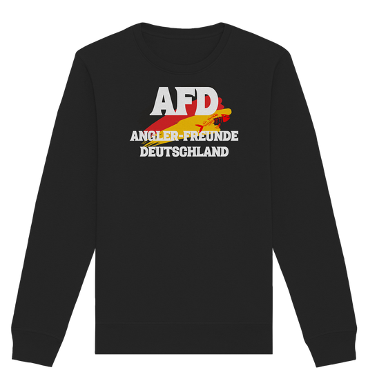 AFD Angler-Freunde Deutschland -  für Angler Fischerei Hobby Männer Angelsport Karpfen Raubfisch Wels Waller Zielfisch Angeln - Organic Basic Unisex Sweatshirt