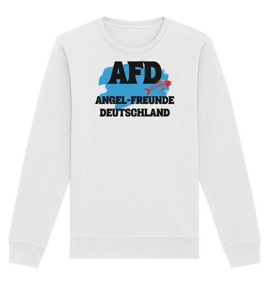 AFD Angel-Freunde Deutschland -  für Angler Fischerei Hobby Männer Angelsport Karpfen Raubfisch Wels Waller Zielfisch - Organic Basic Unisex Sweatshirt