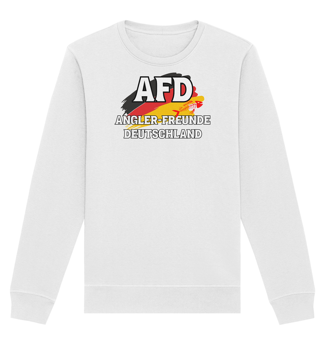 AFD Angler-Freunde Deutschland -  für Angler Fischerei Hobby Männer Angelsport Karpfen Raubfisch Wels Waller Zielfisch Angeln - Organic Basic Unisex Sweatshirt