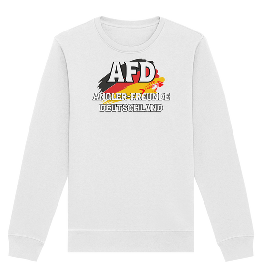 AFD Angler-Freunde Deutschland -  für Angler Fischerei Hobby Männer Angelsport Karpfen Raubfisch Wels Waller Zielfisch Angeln - Organic Basic Unisex Sweatshirt
