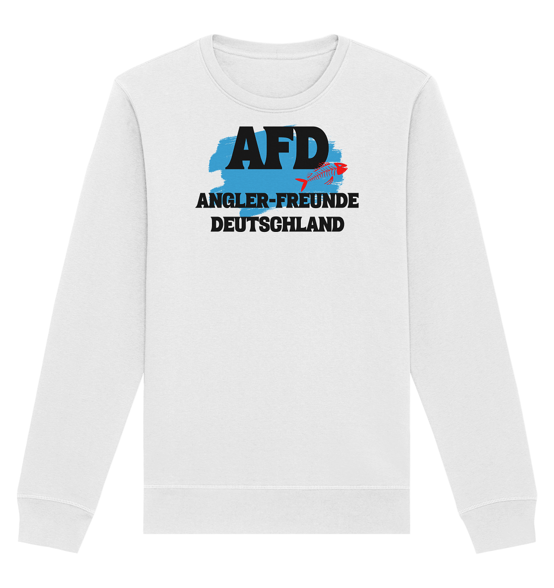 AFD Angel-Freunde Deutschland -  für Angler Fischerei Hobby Männer Angelsport Karpfen Raubfisch Wels Waller Zielfisch - Organic Basic Unisex Sweatshirt