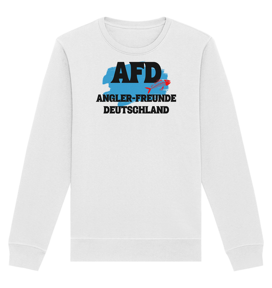 AFD Angel-Freunde Deutschland -  für Angler Fischerei Hobby Männer Angelsport Karpfen Raubfisch Wels Waller Zielfisch - Organic Basic Unisex Sweatshirt