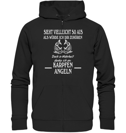 Denke an Karpfen angeln - Organic Zipper